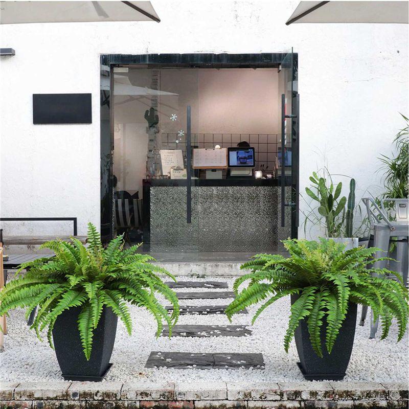 A84X-4X Artificial Ferns For Outdoors & Indoors,Large Faux Ferns Fake Boston Fern Plant For Planter Garden Porch Entrance B