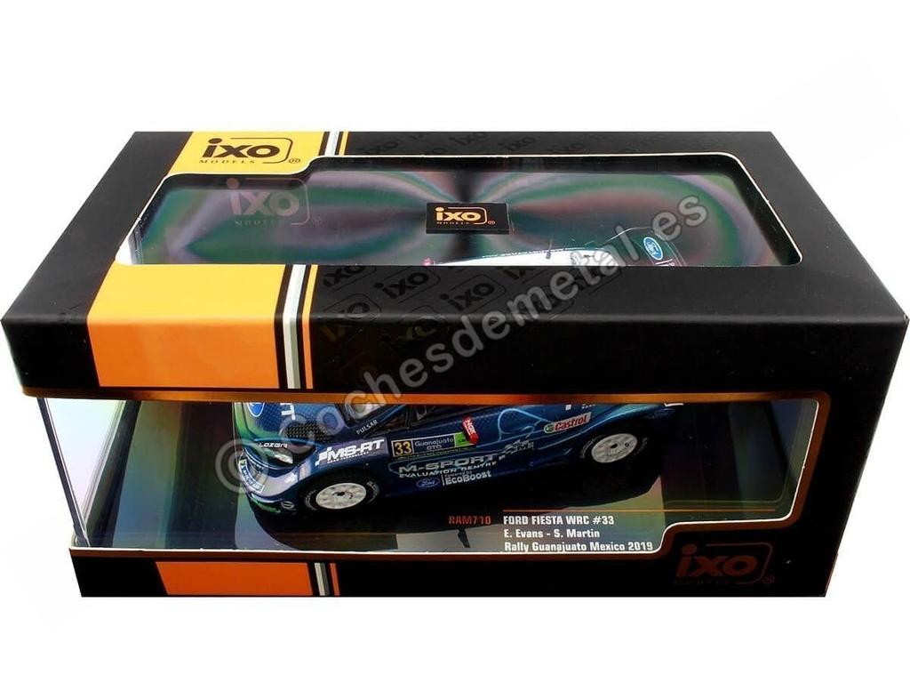 Ixo Scale Diecast Ford Fiesta WRC 33 Evans Mexico Rally 2019 1/43 No. E.