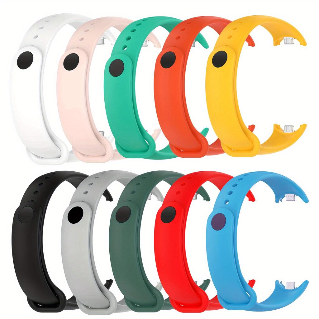 10 szt. Pasek do zegarka dla Xiaomi Mi Band 10 9 8 Silikonowa bransoletka dla XiaoMi Band 10 Pasek na nadgarstek dla mężczyzn kobiet