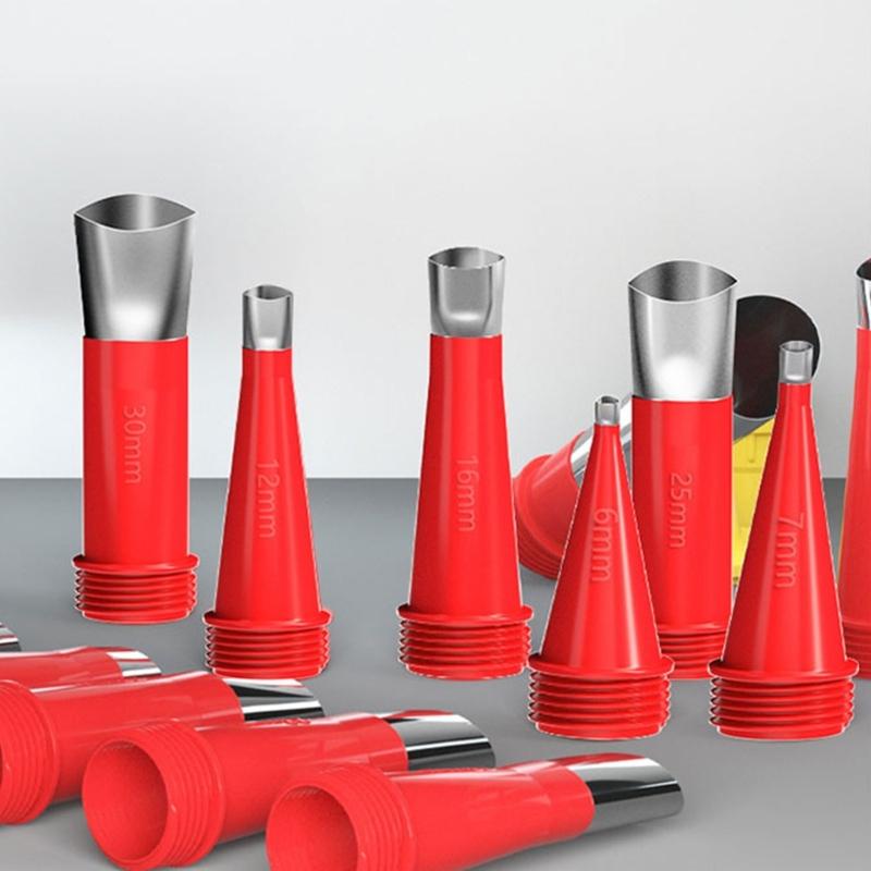 Düsenset zum Abdichten, 22 Stück Edelstahl-Silikonspitzen zum Abdichten 6/7/9/10/11/12/13/14/15/16/18/20/23/25/28/30 mm