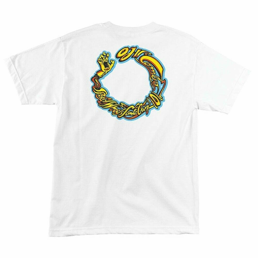 Santa Cruz OJ Wheels OJS OJ2 COMBO LOGO Skateboard T Shirt WHITE S