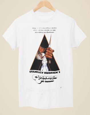A Clockwork Orange - Movie Poster Inspired Unisex White T-Shirt Unisex T-Shirt