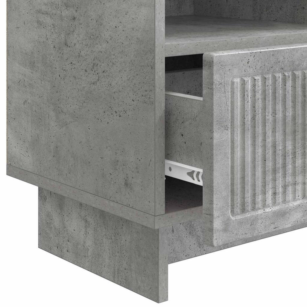 TV Stand Concrete Grey 102 x 34.5 x 50 cm Particleboard