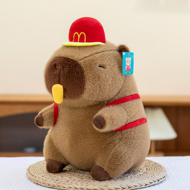 

Backpack Capybara Wallace Plush Toy Cartoon Stuffed Animal Doll Decorations 25cm