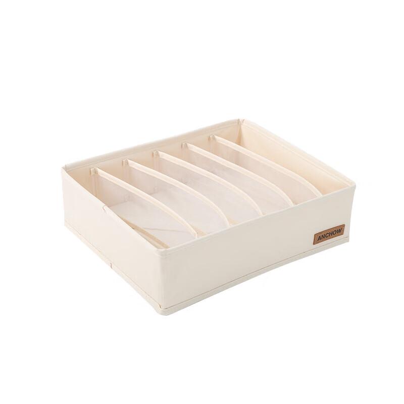 ANCHOW 6-Compartment Underwear Storage Box