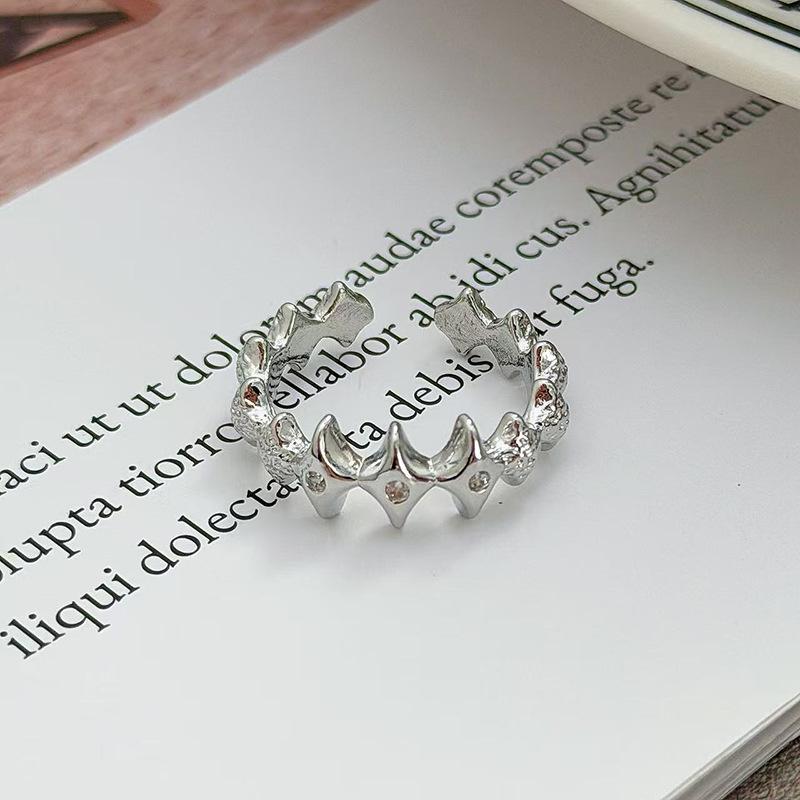 Ballettmädchen Schlichter Schlichter Ring Geometrischer Öffnungsring Modischer Persönlichkeits-Schlichter Kalter Stapelbarer Wind Zeigefingerring