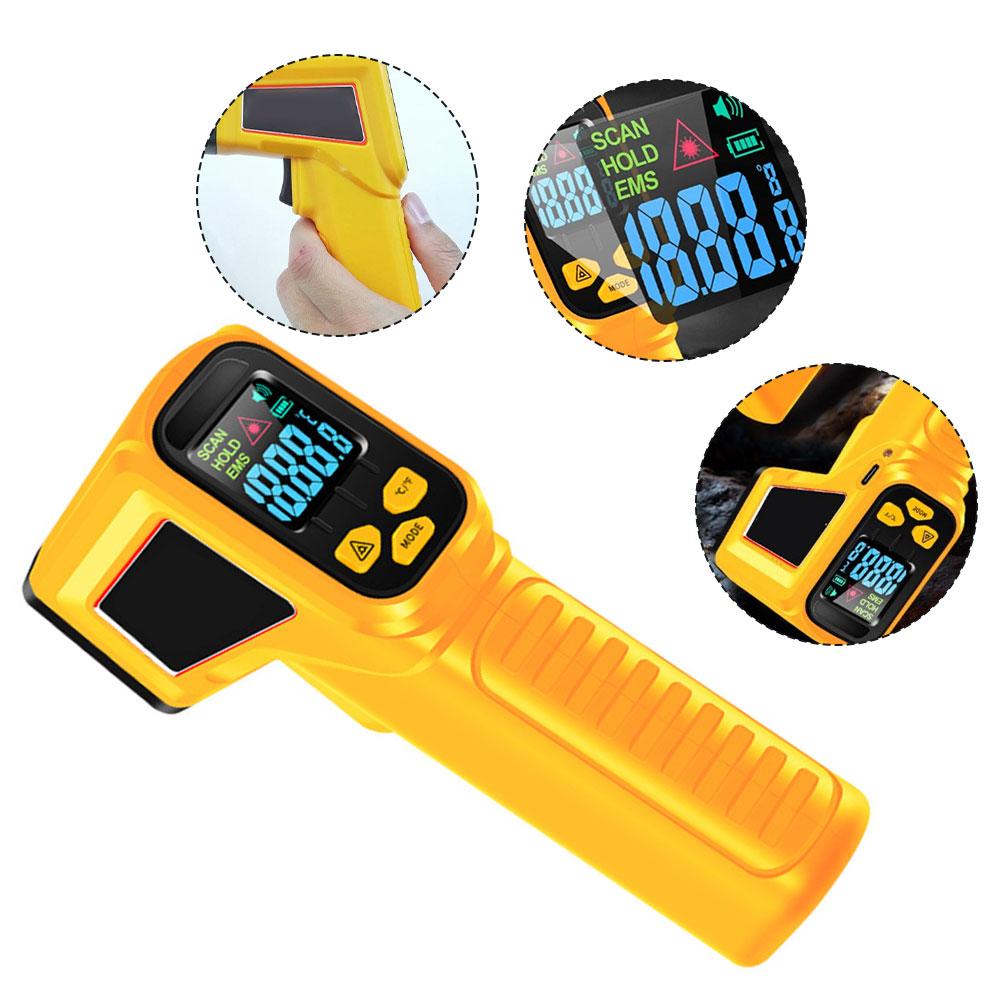Industrial Setting Color Screen Thermometer Infrared Thermometer With Voice Function Kitchen Temperature Tester