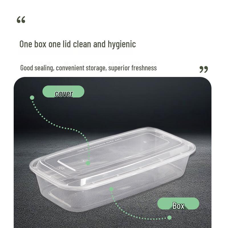 Ronghe Einweg Transparente Rechteckige Lebensmittelbehälter