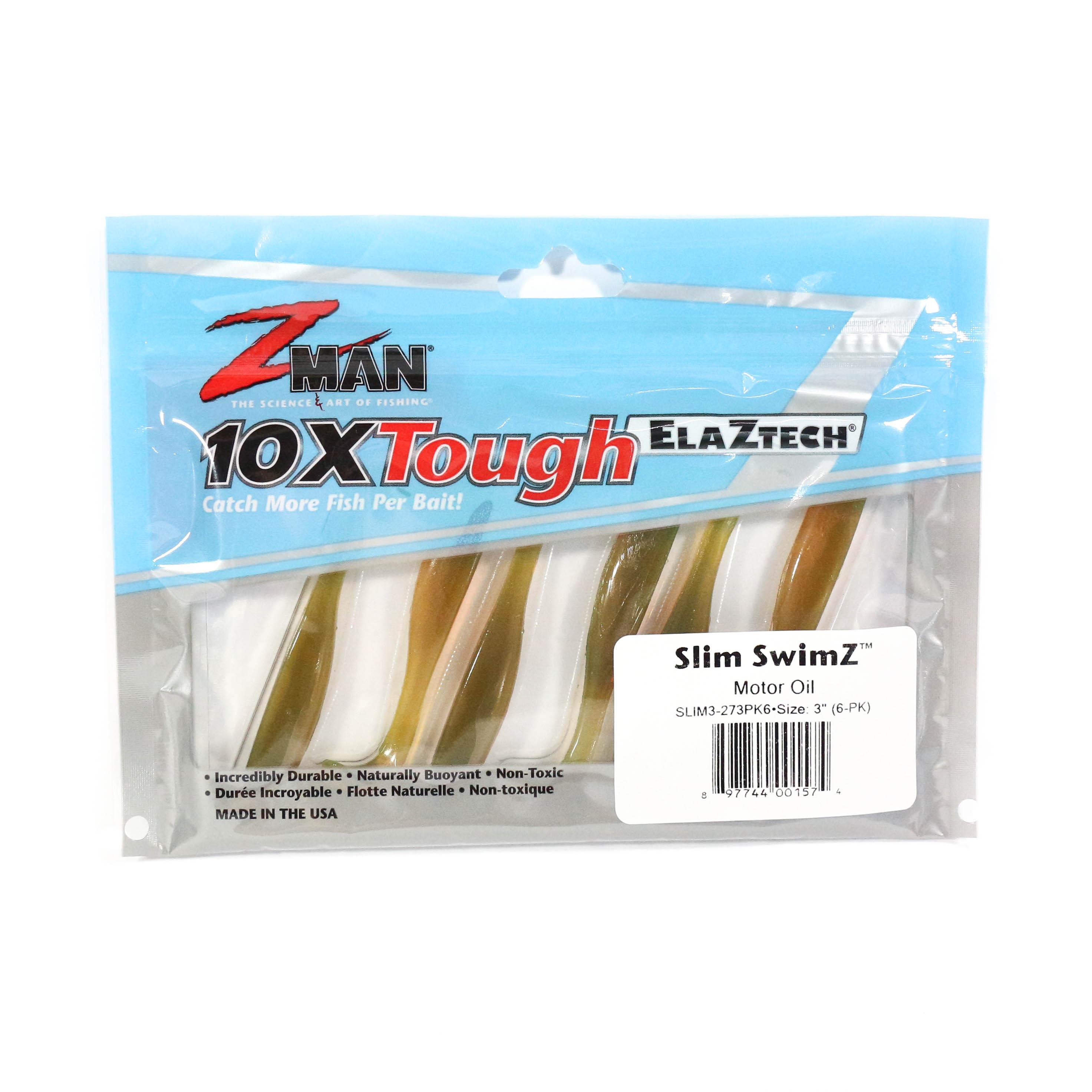 

Zman Soft Lure Slim SwimZ 3 дюйма, 6 штук в упаковке, моторное масло (1574 г.)