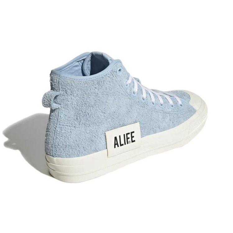 Alife X Adidas Nizza High Clear Sky Unisex Sneakers Blue Off-White GW5325