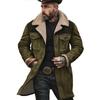 Giacca da Uomo in Camoscio Color Block con Tasche Multiple e Zip Autunno Inverno