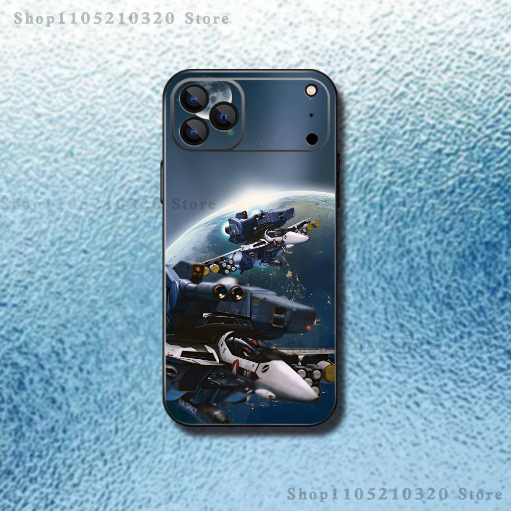 

R-Robotech Macross Phone Case For iPhone 17,16,15,14,13,12,Pro,Max,Plus,E,SE4,Air,Mini Black Soft Box iPhone12mini
