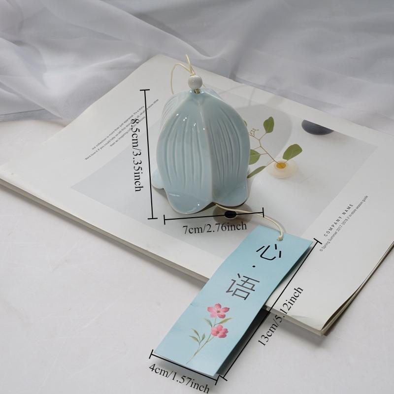 Japanese Home Decor and Wind Chime Orchid Ceramic Wind Chime Ornaments