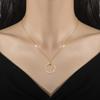Round Hook Full Drill Minimalist Furnace Real Gold Necklace Female Collarbone Chain Accessories