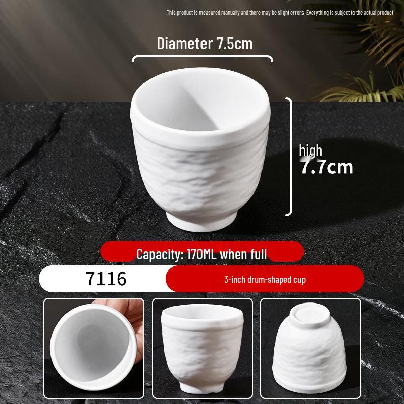 Melamine Porcelain-Style Rice Bowl & Dipping Sauce Dish Set