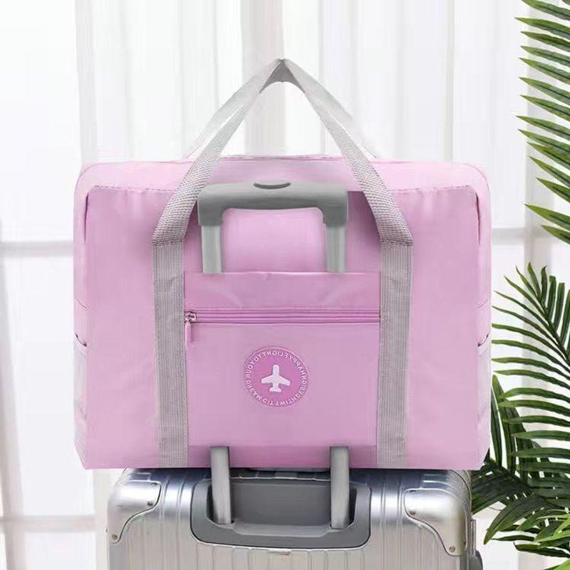 

Foldable Hand-Carrying Business Trip Trolley Buggy Bag Travel Bag Big Circle Pink [small size]]