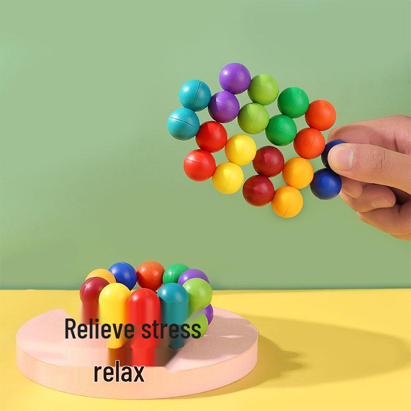 Colorful 3D Gravity Puzzle Ball - Magic Cube Decompression Toy
