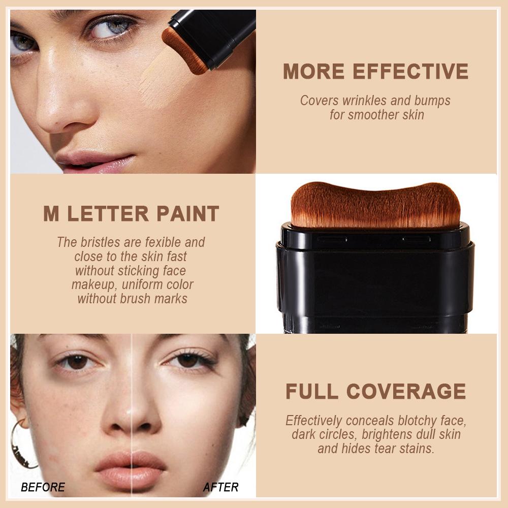 Fully Covered Eraser Foundation Stick, Velvet Moist Light Concealer Tekutý make-up Dlouhotrvající bezchybný make-up Kosmetika pro krásu obličeje