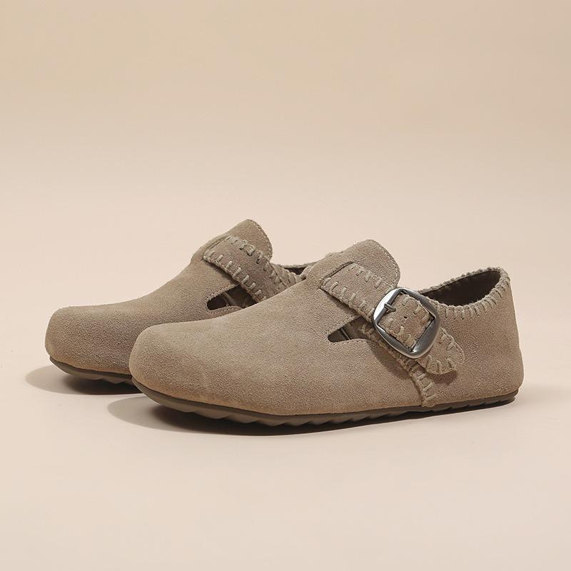Retro flat bottom women's spring new versatile fashion one-pedal casual toast single shoes