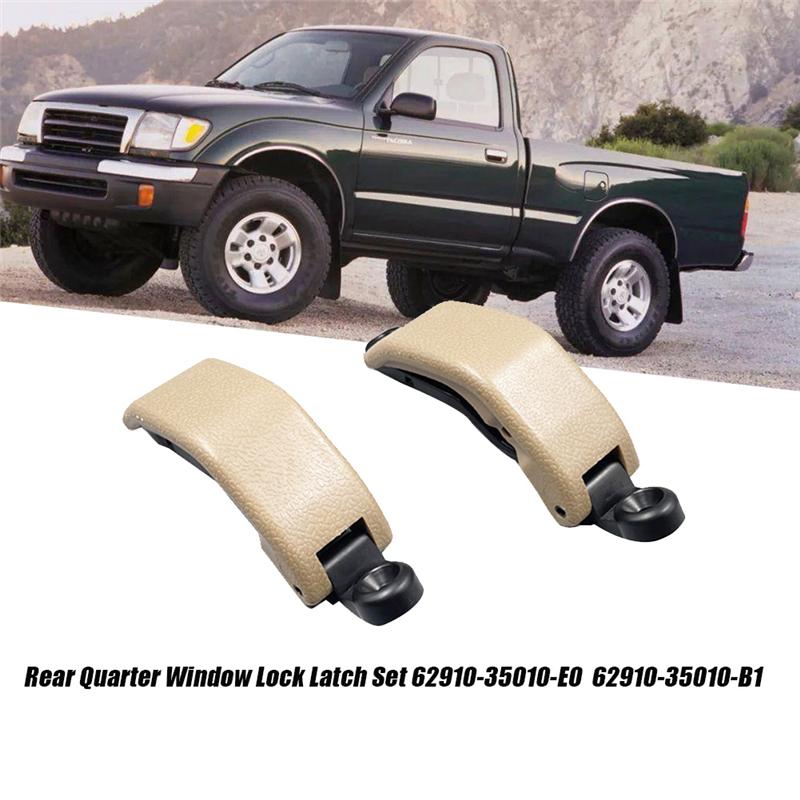 WO-2PCS Car Rear Quarter Window Lock Latch Set 62910-35010-E0 For Toyota Tacoma 1995-2001 Hilux 97-06 62910-35020-B0