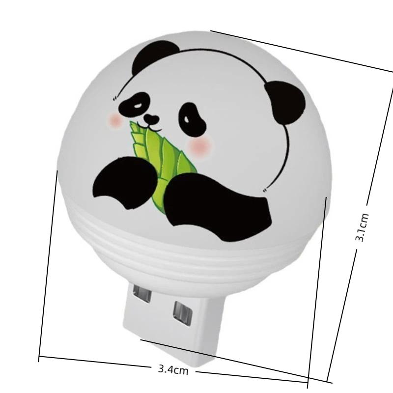 Intelligent Voice Usb Night Light Mini Voice Control Soft Lights Nights Lighter Bedroom Bathroom Creative Cute Panda Lamp
