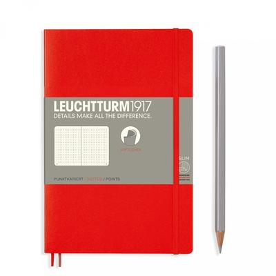 Leuchtturm Notebook B6 Dot Grid Softcover Red 358297 (Genuine Imported Product)