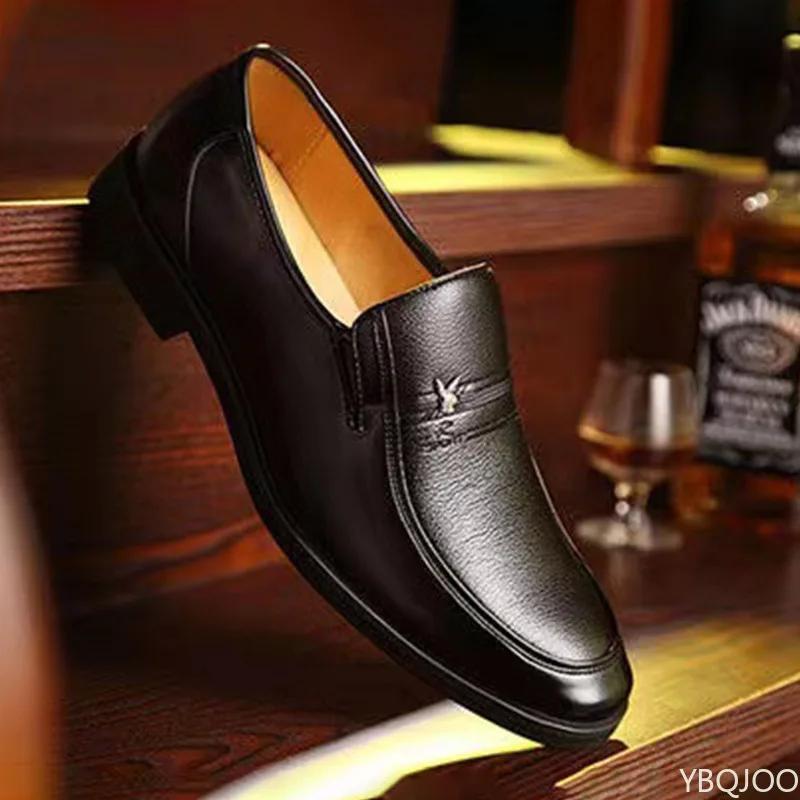 Men's New Business Shoes Casual Comfortable Leather Shoes Fashion Breathable Formal Shoes Anti Slip Versatile Male Loafers Homme