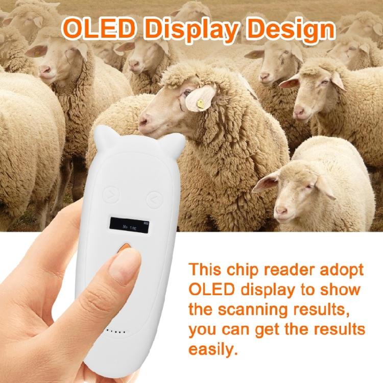 Rechargeable Animal Chip Reader With Backlits Screen Ranges Portable Scanner for Animal/Pet/Dog/Cats/Pig