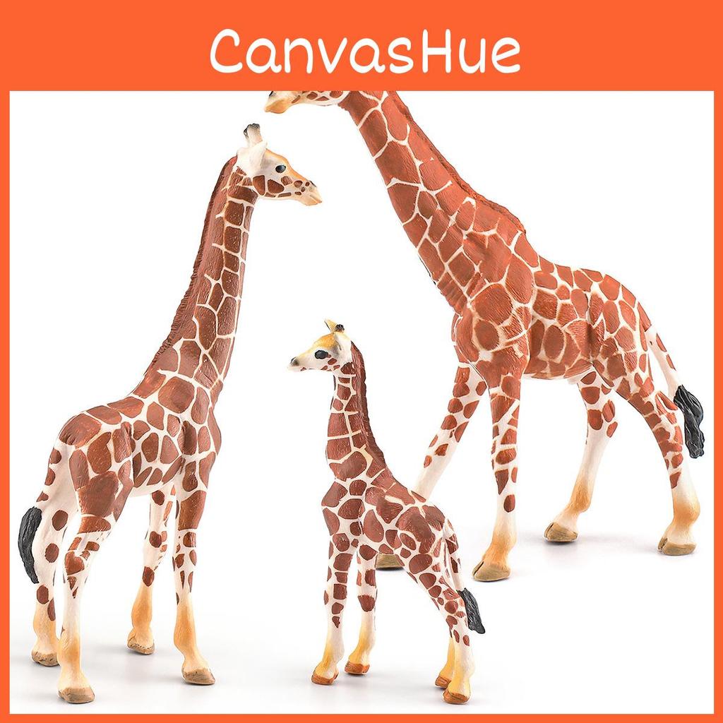 Animal Life Size Giraffe Model Pvc Static Figurine For Classroom And Home Decoration