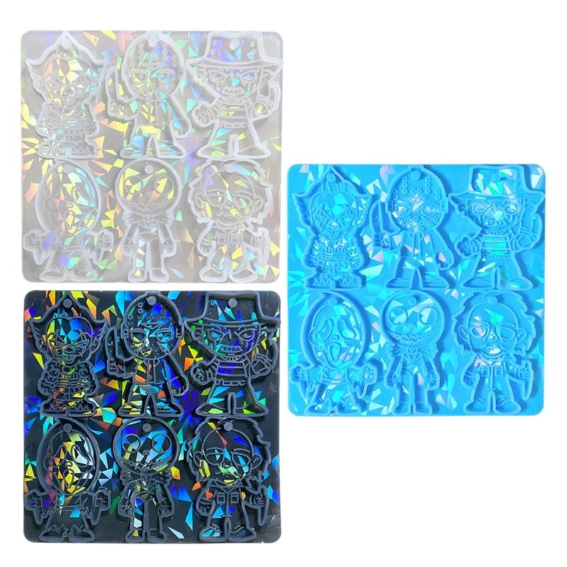 Silicone Cartoon Weirdo Holographic Molds Light Shadow Earrings Pendant Mold DIY Ornaments Jewelry Epoxy Crafting Mold