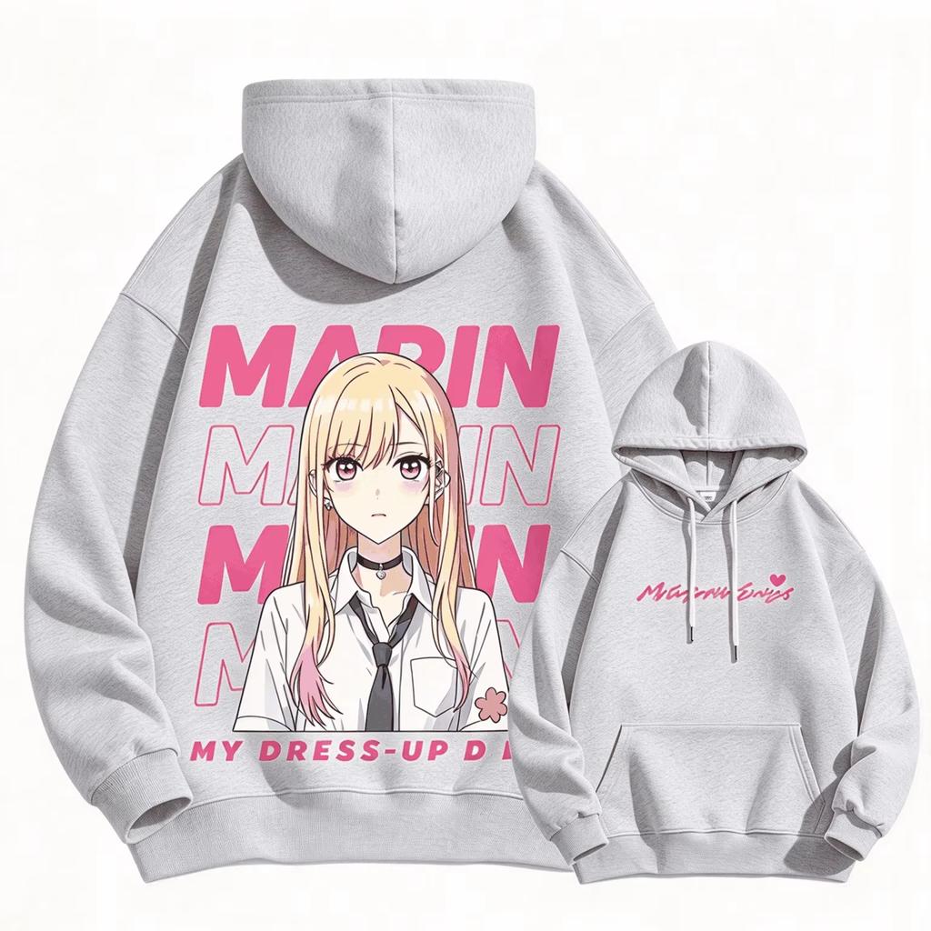 My Dress-Up Darling Print Hoodies Casual Loose Oversized Unisex Sweatshirt Sports Graphic Retro Fashion