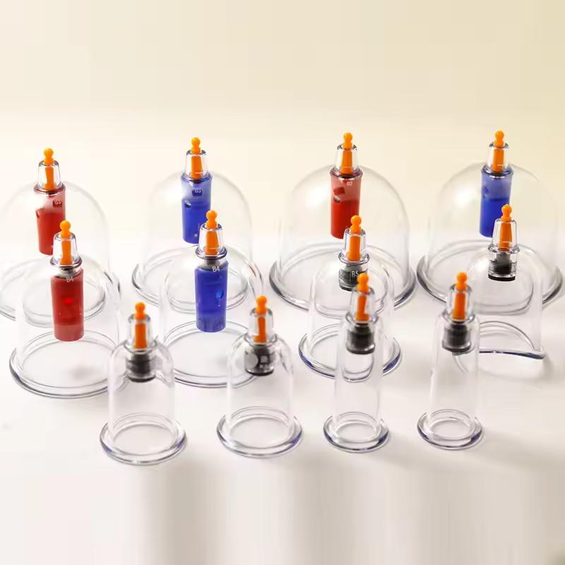 24pc/12pc/6pcs Kangzhu Massage Vacuum cupping set Suction Cups Chinese Traditional Cupping jar Acupunture Vacuum Cupping Set