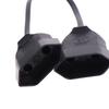 4.0Mm Cee7/16 Eu 2 Prong Male To Female Dual Output 2 Ways Outlet Extension Cord European M/F Power Splitter Cable
