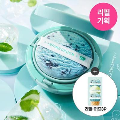 Přineste Zelený čaj Tea Tree Cica Tone Up Sun Cushion Náhradní balení (Baskinova spolupráce)