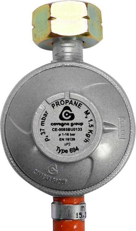 GAS REDUCER WITH HOSE 1.5M 99671 VOREL