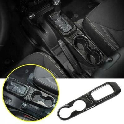 For 11-2017 Jeep Wrangler JK Carbon Gear Shift Panel&Cup Holder Cover Decor Trim