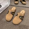 Retro style lazy bag head slippers women wear spring new soft-soled lazy half-drag versatile shoes