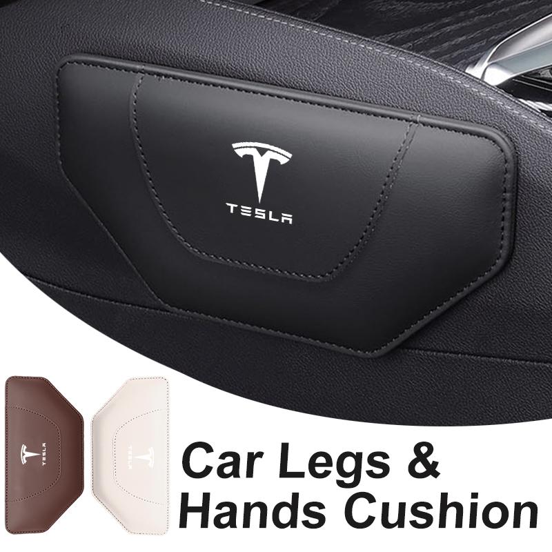 Car Valve Knee Leg Protective Pad Foot Armrest Cushion Accessories For Tesla Model 3 Y S X 2021 Roadster Cybertruck Juguete