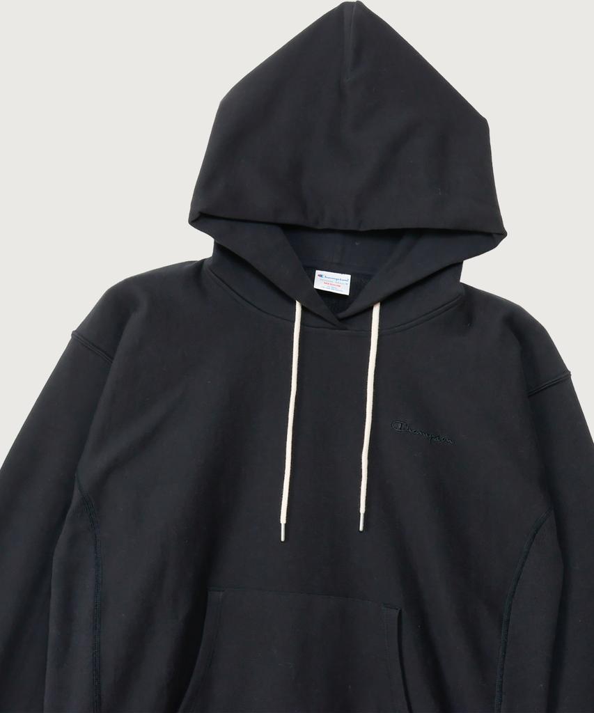 Women'S Reverse Weave Small Logo Loose Fit Hoodie Black
