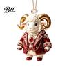 Acrylic Pendant for Christmas 2027 New Year Sheep Ornament, 2D Tree Ornaments with Hanging String, Chinese Zodiac Goat Decor, Holiday Gift Decorative