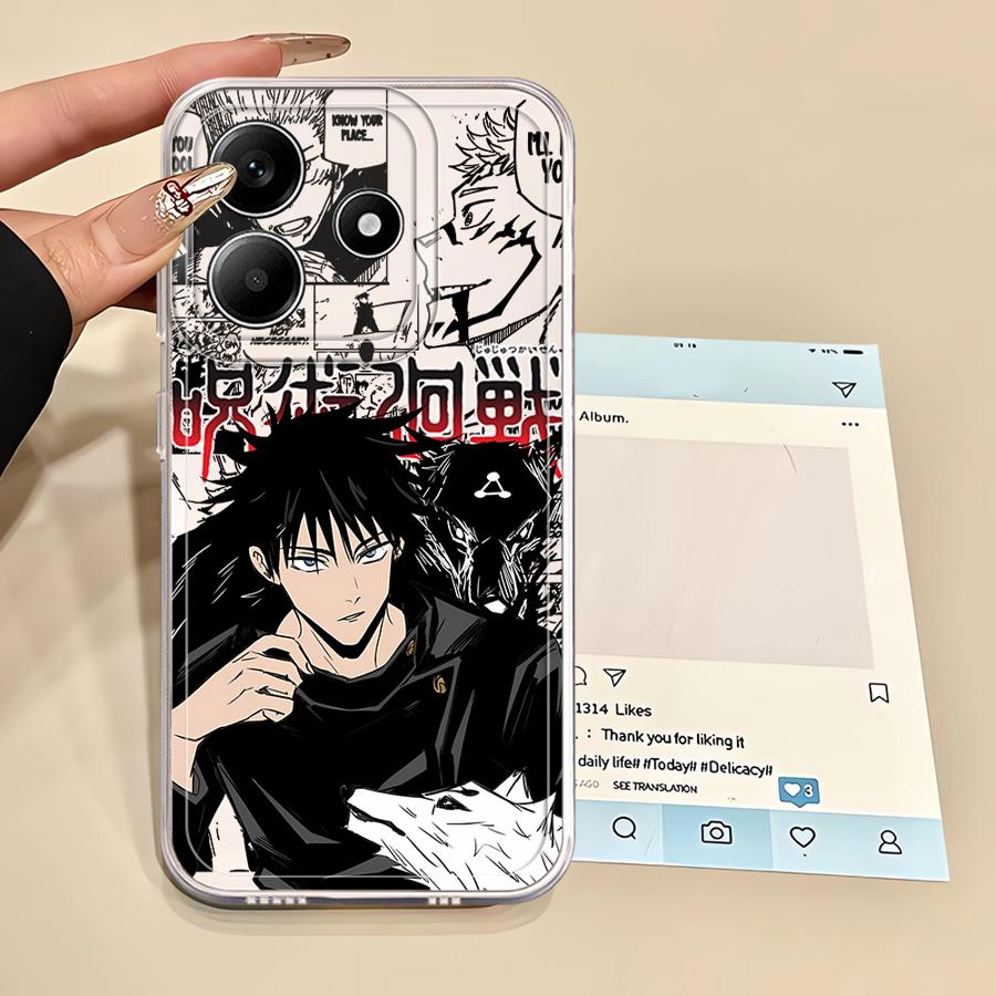 J-Jujutsus K-Kaisens Anime Case for Xiaomi Redmi Note 14 Pro Plus 12 14C Note 13 A4 9 10 11 10S 12S 13C 11S Soft Phone Cover