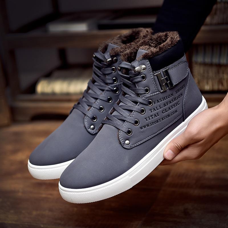 Sub high-top shoes board shoes autumn and winter cloth shoes casual shoes Martin boots large size boots