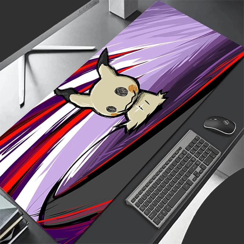 Odinis žaidimų pelės kilimėlis Didelis žaidėjo Didelė klaviatūra Pokemon Mimikyu Stalo pelės kilimėlis Vyriškas Anime Žaidimų nešiojamasis kompiuteris Kambarioko PC pelės kilimėlis