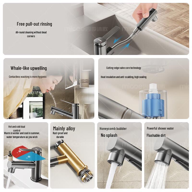 MICOE Multifunctional Pull-Out Basin Faucet