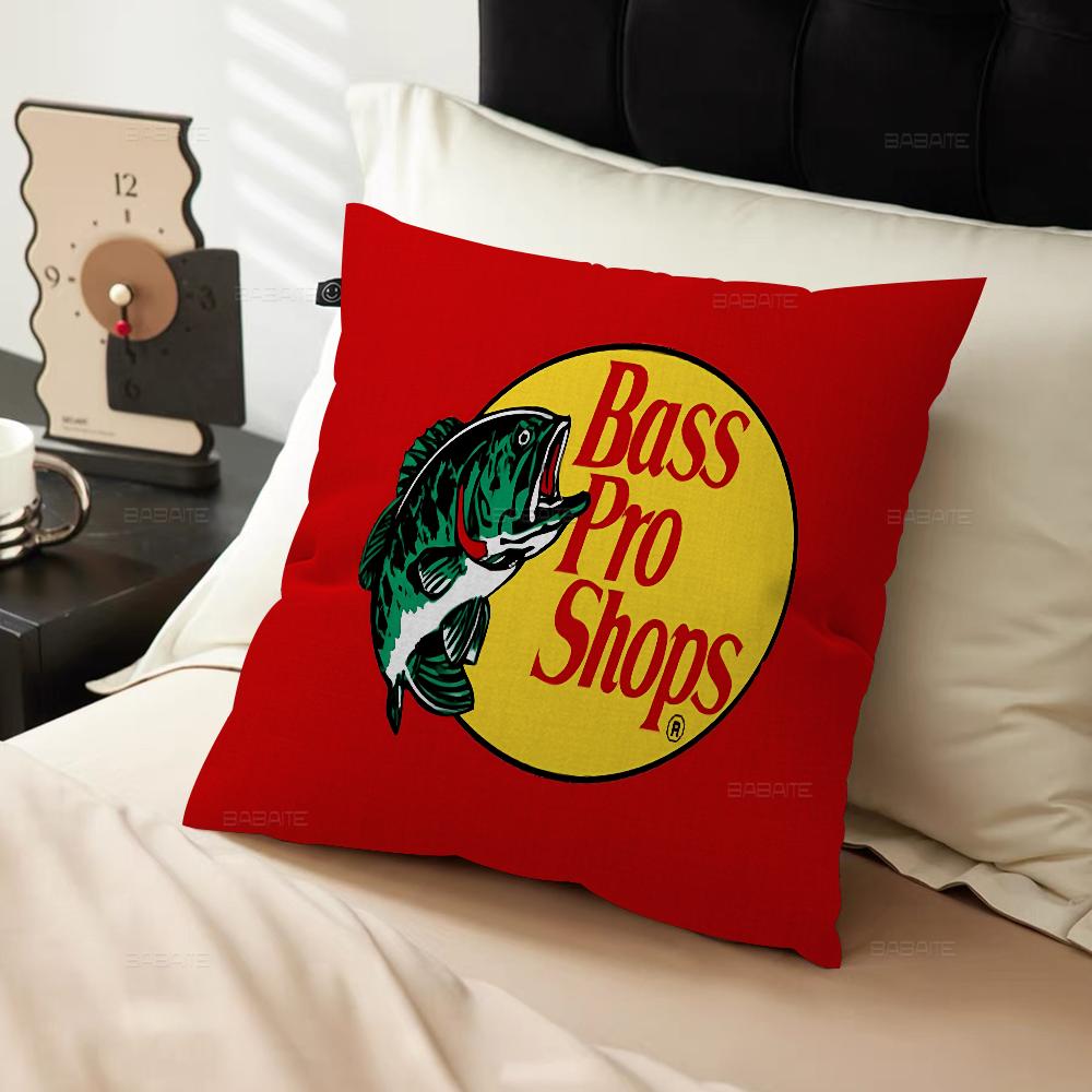 Fishing Brand Bass-Pro-Shops Personalized Pillow Cover Kids Bedroom Wild Party Decor Pillowcase Kid Birthday Shower Gift