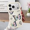 Case for iPhone XR 16 Pro Max 13 8 15 Plus 14 11 12 17 Air Soft Phone Cover Blue Butterfly