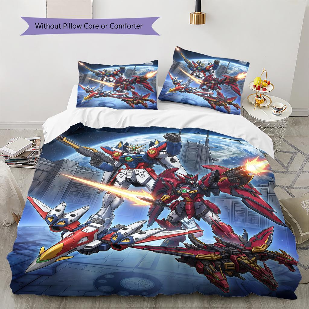 Mobile Suit Gundam Soft and Comfortable Duvet Cover,Children's Bedding Set Gift,Extra Large Size, Various Sizes Available -HYQ32