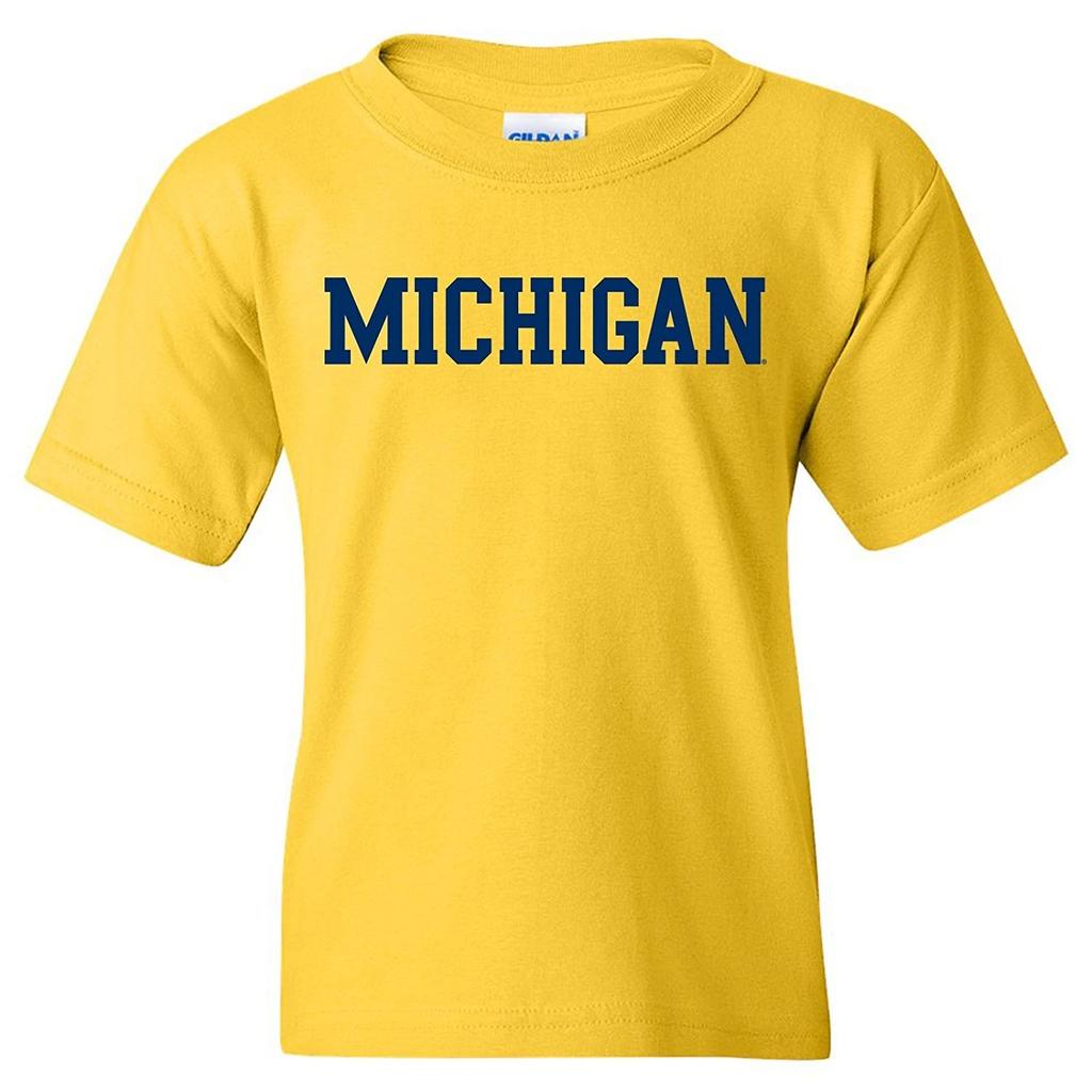 Michigan Wolverines Basic Block Licensed Unisex Youth T-Shirt