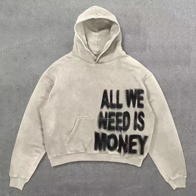 Y2K Gotická mikina s lebkou - Retro hiphopový styl, Dlouhý rukáv, Volný střih pro podzim/zimu