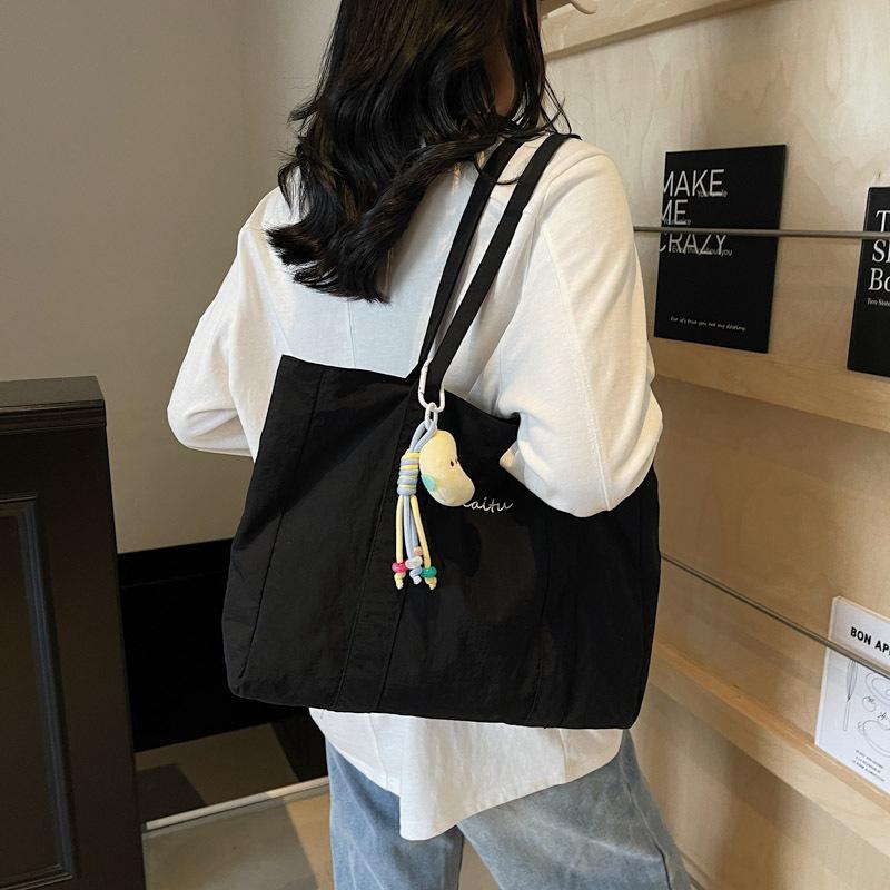 Large Capacity Cloth Bag Women's New Fashionable Versatile Portable Shoulder Bag Going Out Commuting Tote Bag